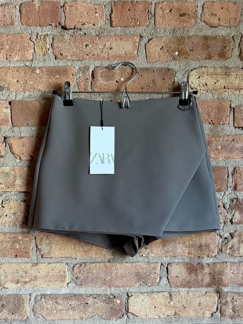 BNWT ZARA Skort in Taupe/Grey